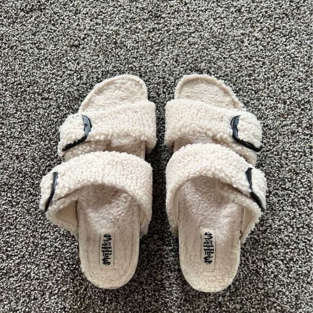 Sherpa slipper sandals